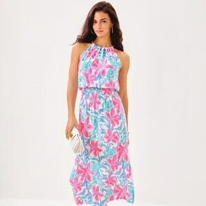 NWOT LILLY PULITZER Gracelyn Halter Midi Dress